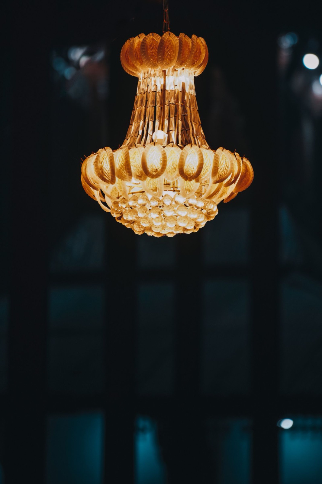 Gold chandelier