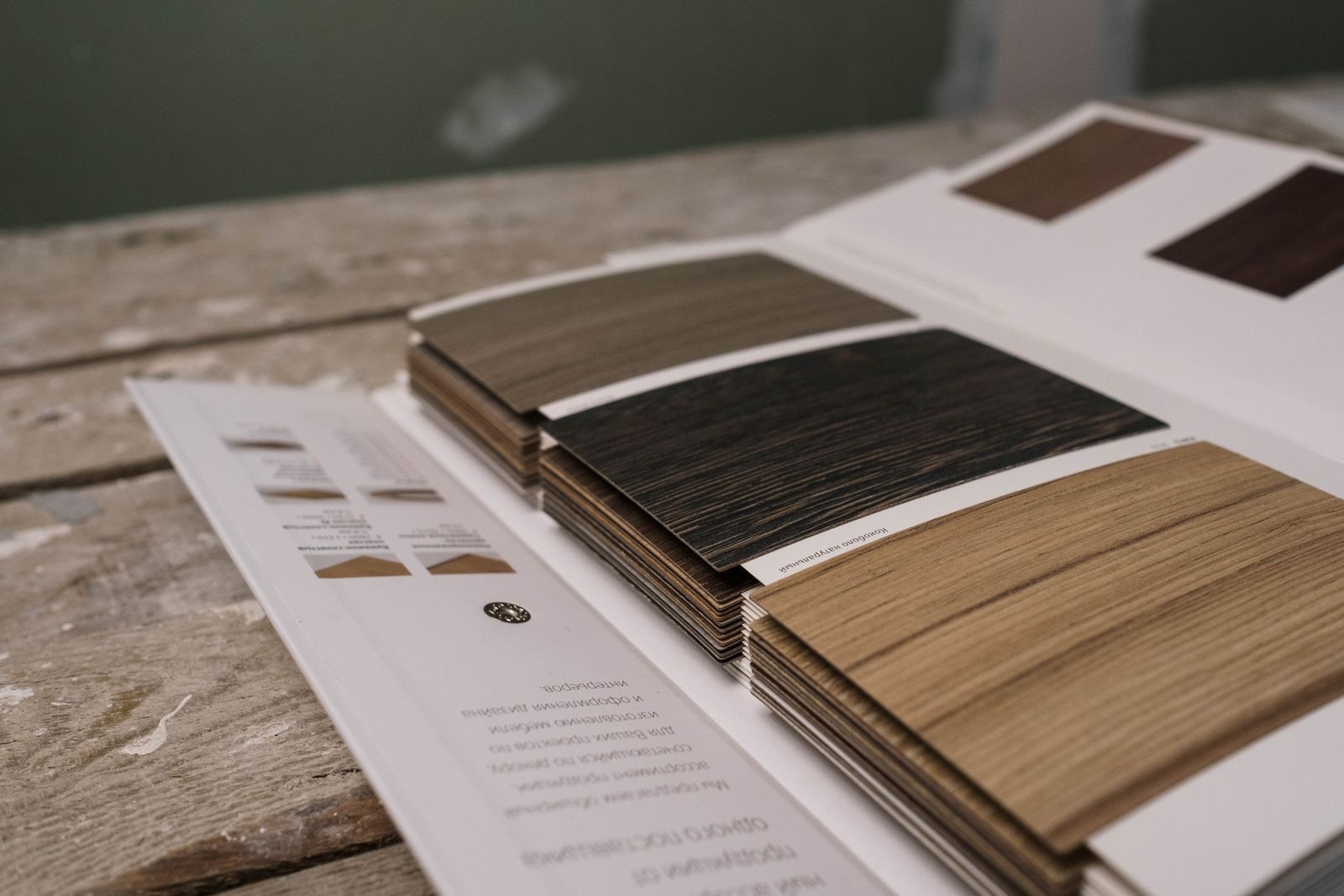Timber veneer samples